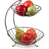 image:imageSpectrum Yumi Arched Fruit Bowl for Dining Room Table Kitchen Counter Fruit Organizer Black Wire Fruit Basket Stand for Fresh Produce Vegetables and Bread Sturdy Steel Open Design Home DecorSatin Nickel