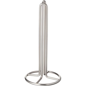 image:imageSpectrum Ashley Standing Paper Towel Holder with Weighted Base for Kitchen Countertop Organization Modern Upright Paper Towel Dispenser for Jumbo amp Standard Size Rolls Satin Nickel Finish
