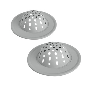 image:imageSpectrum Cora Kitchen Sink Drain Strainer for Food Debris Waste Plastic Spiral Sink Drain Stopper Cover Catcher Filter Food Hair Prevents Drain Clogging in Sinks Showers Baths 45 Inch Gray amp ClearOyster Gray