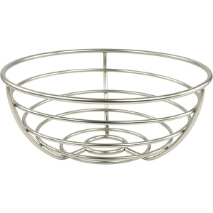 image:imageSpectrum Euro Wire Fruit Basket for Kitchen Countertop Storage Sturdy Steel Metal Wire Decorative Fruit Bowl for Fresh Produce Vegetables Bread amp Snacks Modern Open Design for Airflow Satin NickelMedium