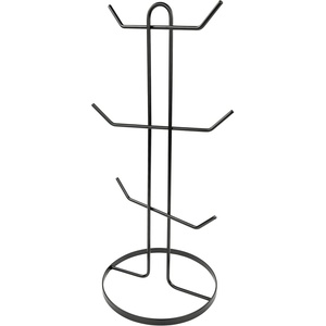 image:imageSpectrum Finley 6 Mug Coffee Cup Tree Holder for Countertop Kitchen Storage amp Organization of Coffee Mugs Tea Cups Espresso Cups Sturdy Metal Stand Cup Tree Stand Black