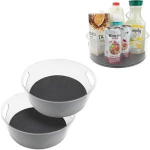 image:imageSpectrum Medium Lazy Susan Organizers 95 in Pack of 2 for Cabinet Pantry Table Rotating Kitchen Storage Spice Rack Fridge Organization Charcoal Gray Spinning Turntable for Sauces Jams CondimentsLarge