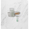 image:imageSpectrum Diversified Contempo Corner Shower Basket Stainless steelBasket w Hooks