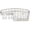 image:imageSpectrum Diversified Contempo Corner Shower Basket Stainless steelBasket w Hooks