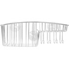 image:imageSpectrum Diversified Contempo Corner Shower Basket Stainless steelBasket w Hooks