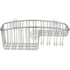 image:imageSpectrum Diversified Contempo Corner Shower Basket Stainless steelBasket w Hooks