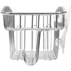 image:imageSpectrum Diversified Contempo Corner Shower Basket Stainless steelBasket w Hooks