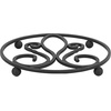 image:imageSpectrum Diversified Patrice HeatResistant Steel Dining Protector Classic Metal Trivet Table Holds Hot Pots amp Cast Iron Cookware Fleur de Lis Kitchen Decor Black 35510Black