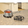 image:imageSpectrum Diversified Patrice HeatResistant Steel Dining Protector Classic Metal Trivet Table Holds Hot Pots amp Cast Iron Cookware Fleur de Lis Kitchen Decor Black 35510Black