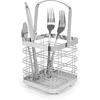 image:imageSpectrum Diversified Scroll Caddy Traditional Style Cutlery Classic Dining Table Dcor amp Kitchen Organization Silverware Holder with Handle L x 525 W x 525 H x 11 Black 46110Chrome