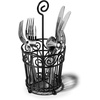 image:imageSpectrum Diversified Scroll Caddy Traditional Style Cutlery Classic Dining Table Dcor amp Kitchen Organization Silverware Holder with Handle L x 525 W x 525 H x 11 Black 46110Black