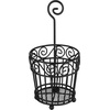 image:imageSpectrum Diversified Scroll Caddy Traditional Style Cutlery Classic Dining Table Dcor amp Kitchen Organization Silverware Holder with Handle L x 525 W x 525 H x 11 Black 46110Black