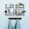 image:imageSpectrum Diversified Vintage Wall Mounted Storage Bin with Shelf WallMount Storage Entryway Mudroom Closet Basket Organizer Industrial Gray