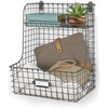 image:imageSpectrum Diversified Vintage Wall Mounted Storage Bin with Shelf WallMount Storage Entryway Mudroom Closet Basket Organizer Industrial Gray