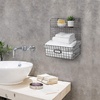image:imageSpectrum Diversified Vintage Wall Mounted Storage Bin with Shelf WallMount Storage Entryway Mudroom Closet Basket Organizer Industrial Gray