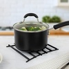 image:imageSpectrum Trivets for Hot Dishes Pots and Pans Heat Resistant Protector for Kitchen Counter Dining Tables Large 8 Inch Euro Square Decorative Metal Trivet Countertop Hot Pot Plate Dish Holder CopperBlack