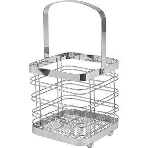 image:imageSpectrum Diversified Scroll Caddy Traditional Style Cutlery Classic Dining Table Dcor amp Kitchen Organization Silverware Holder with Handle L x 525 W x 525 H x 11 Black 46110Chrome